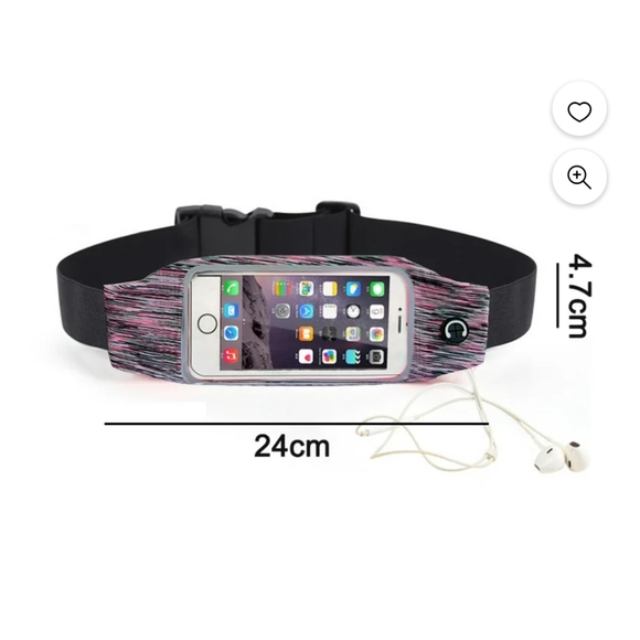 FANNY PACK Slim Running Belt for Phone, Anti-Theft, Zipper Pouch for Keys, Money - Picture 6 of 12